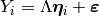 Y_i = \Lambda\bm{\eta}_i + \bm{\varepsilon}