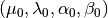 (\mu_0, \lambda_0, \alpha_0, \beta_0)