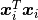 \bm{x}_i^T \bm{x}_i