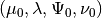 (\mu_0, \lambda, \Psi_0, \nu_0)