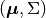 (\bm{\mu}, \Sigma)