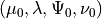 (\mu_0, \lambda, \Psi_0, \nu_0)