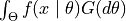 \int_\Theta f(x \mid \theta) G(d\theta)