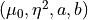 (\mu_0, \eta^2, a, b)