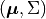 (\bm{\mu}, \Sigma)